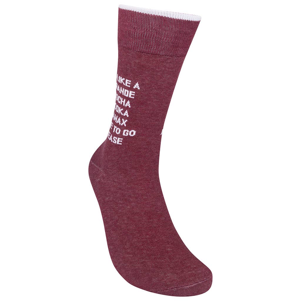 I'd Like A Grande Mocha Vodka Xanax Latte To Go Please Socks - HER Home Design Boutique